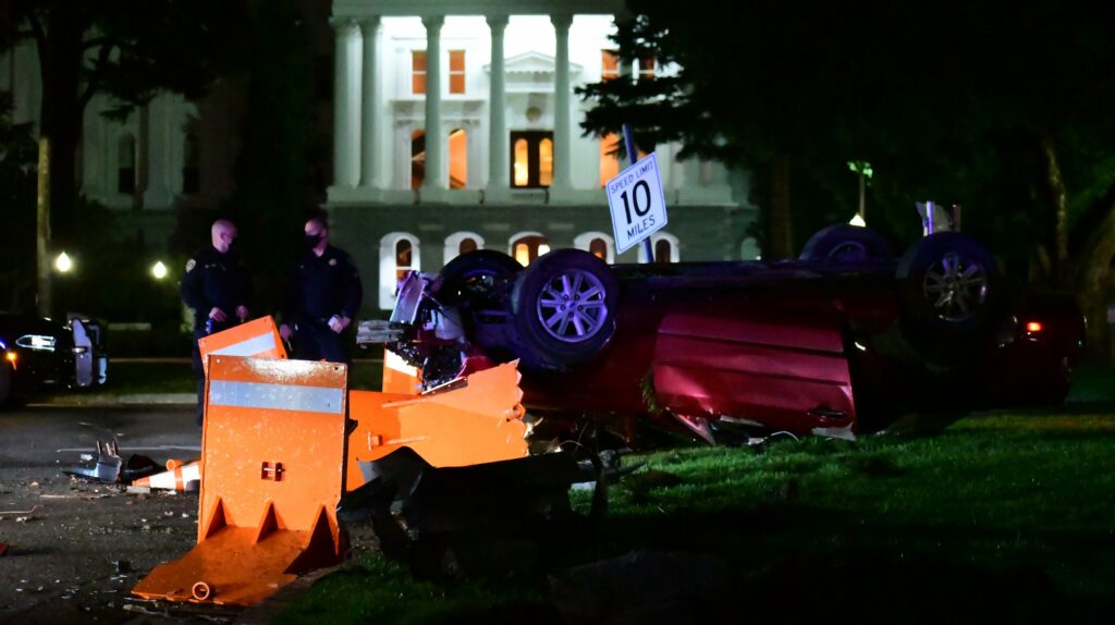 CHP: Solano DUI Pursuit ends in Capitol Crash