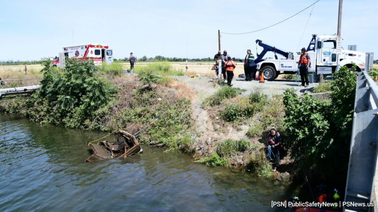 Submerged Pickup Truck Extracted From Slough in Walnut Grove | Sacramento